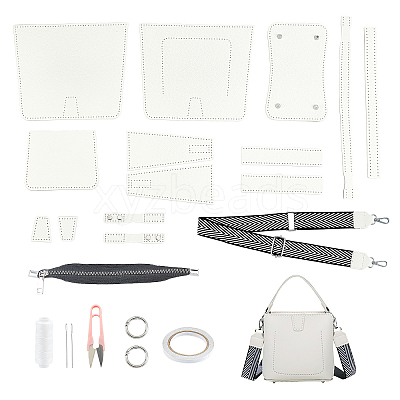 DIY PU Leather Knitting Crochet Bucket Bags DIY-WH0196-47B-1