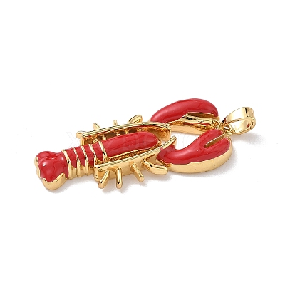 Brass Enamel Pendants KK-Z124-01G-01-1