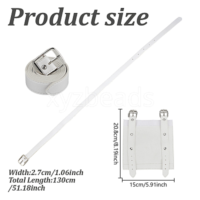 PU Leather Belt Sword Holder for Medieval Renaissance Cosplay Props AJEW-WH0248-586-1