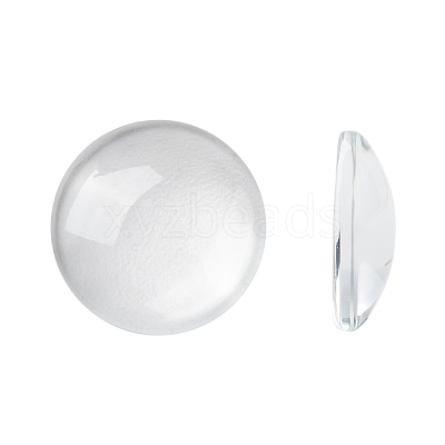 Transparent Glass Cabochons X-GGLA-R026-16mm-1