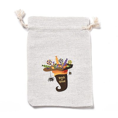 Halloween Cotton Cloth Storage Pouches LS-ABAG-M004-01K-1