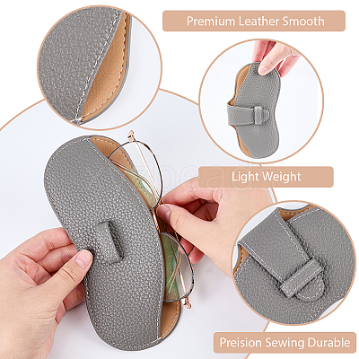 1Pc PU Leather Glasses Case AJEW-CN0006-94F-1