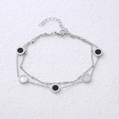 Minimalist Stainless Steel Cable Chain Multi-layered Bracelets BN6339-1