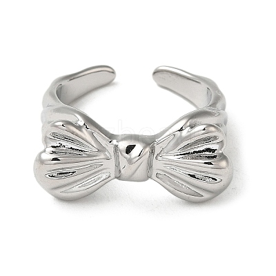 Brass Open Cuff Ring RJEW-C037-04P-1
