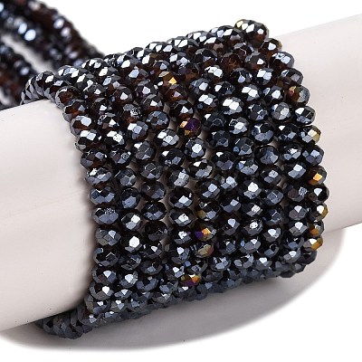 Baking Electroplate Glass Beads Strands DGLA-A039-J2MM-B20-1