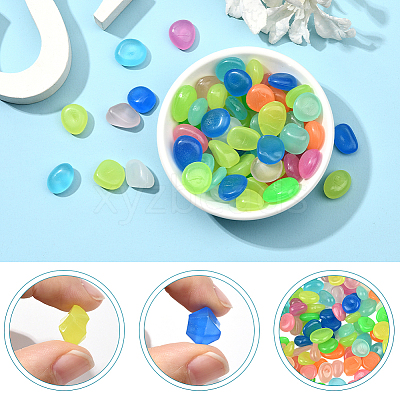 200g Luminous Acrylic Beads OACR-SP0001-79C-1