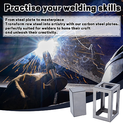 48Pcs 4 Styles Steel Welding Practice Sheet Kit TOOL-WH0136-210-1