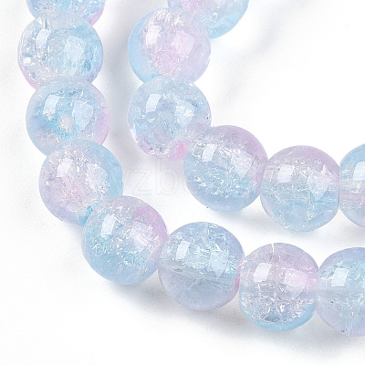 Transparent Crackle Glass Bead Strands GLAA-T025-8mm-02B-1