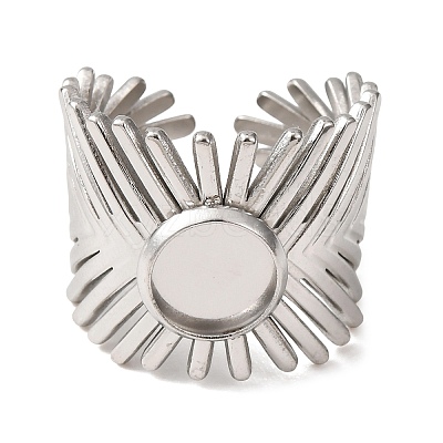 V-Shaped 304 Stainless Steel Cuff Ring Components SA-CBAC0DF-01A-P-1
