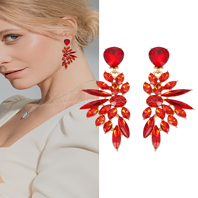1 Pair Resin Wing Dangle Stud Earrings EJEW-LP0001-23B-1