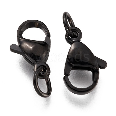304 Stainless Steel Lobster Claw Clasps Ion Plating(IP) X-STAS-G240-01D-EB-1
