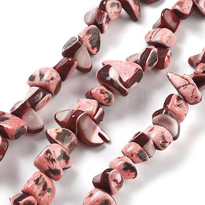 Dyed Natural Trochus Shell Beads Strands BSHE-Z006-01D-1