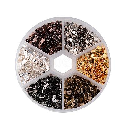 1 Box 1380PCS 6 Colors Iron Folding Crimp Ends IFIN-JP0008-01-1