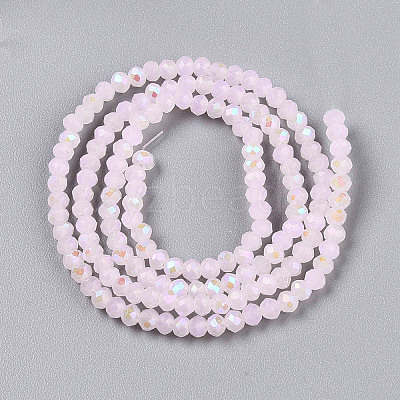 Electroplate Glass Beads Strands EGLA-A044-J1mm-L02-1