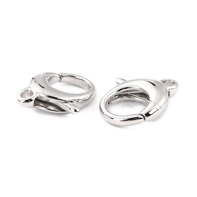 Brass Lobster Claw Clasps KK-D065-02P-1
