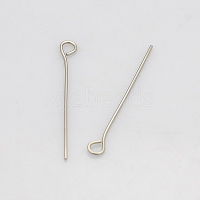 Tarnish Resistant 201 Stainless Steel Eye Pin STAS-N017-01-0.6x26mm-1
