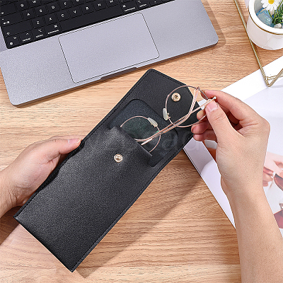 1Pc Rectangle PU Leather Eyeglass Cases AJEW-CN0007-01A-1