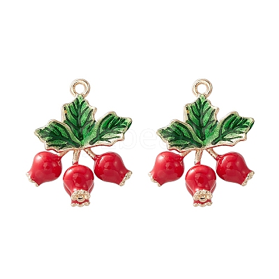 2Pcs Brass Enamel Pendants KK-YW0001-74-1
