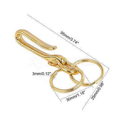 Brass Swiveling U-Hook KK-PH0001-42G-1