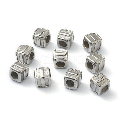 Tarnish Resistant 304 Stainless Steel European Beads STAS-H145-01I-P-1