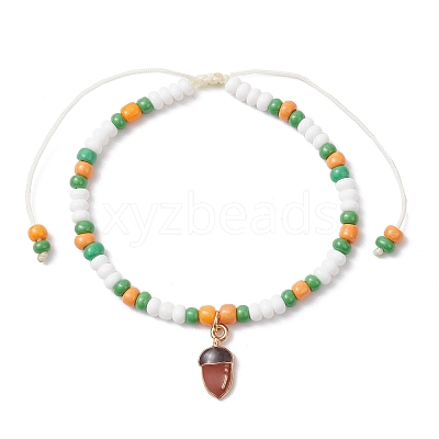 9Pcs Fruit Theme Alloy Enamel Charm Bracelets BJEW-MZ00206-06-1