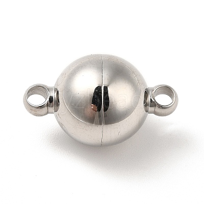 Tarnish Resistant 304 Stainless Steel Magnetic Clasps with Loops STAS-E049-13A-1