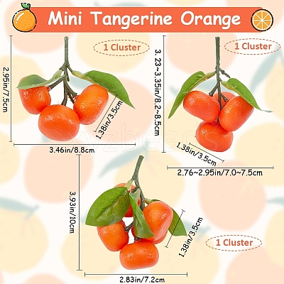 3Pcs 3 Styles Foam Artificial Fruit Model DJEW-CN0001-31-1