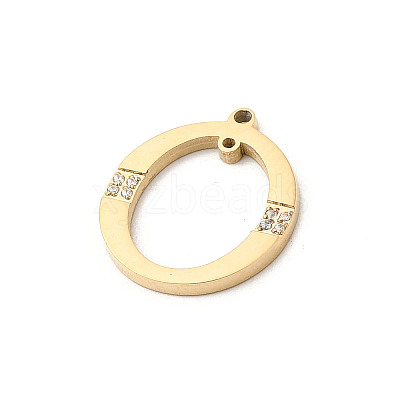 304 Stainless Steel Micro Pave Cubic Zirconia Pendants LS-STAS-P431-21G-1
