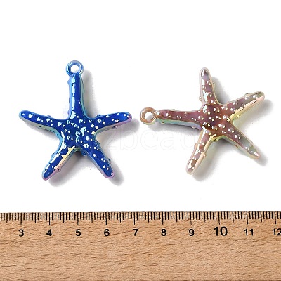 Two-tone Opaque Acrylic UV Plating Pendants AC-CBAA26B-10-1
