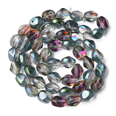 Electroplate Glass Beads Strands EGLA-N008-016-A04-1