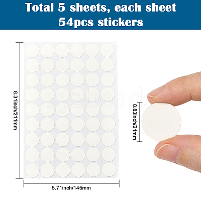 5 Sheets Paper Self-Adhsive Screw Holes Cover Caps Stickers DIY-SP0006-20-1