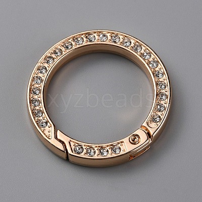 Alloy Crystal Rhinestone Spring Gate Rings FIND-WH0129-34B-KCG-1