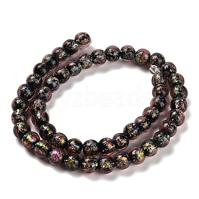 Handmade Dichroic Foil Glass Beads Strands DICH-U001-02J-1