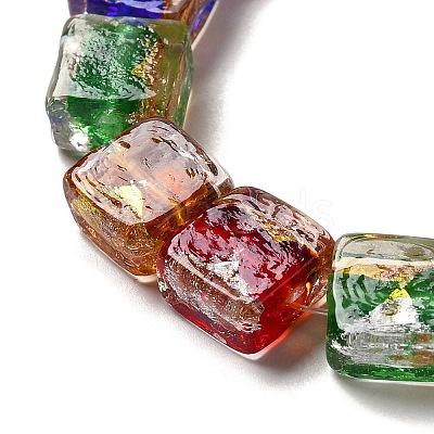 Handmade Gold Foil and Silver Foil Lampwork Beads FOIL-C001-01C-01-1