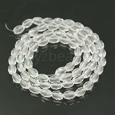 Faceted Glass Beads Strands X-GC891Y-14-1