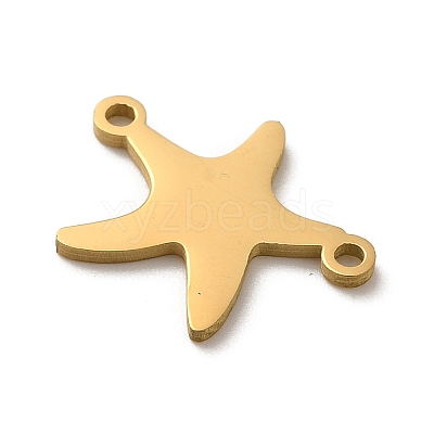 304 Stainless Steel Connector Charms STAS-O005-25G-1