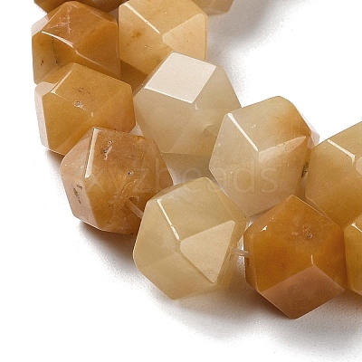 Natural Topaz Jade Star Cut Round Beads Strands G-M418-C15-01-1