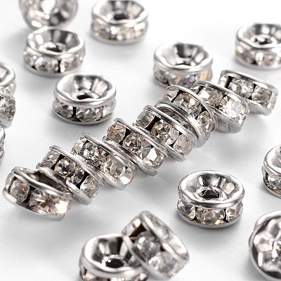 316 Surgical Stainless Steel Crystal Rhinestone Spacer Beads STAS-N032-04P-1