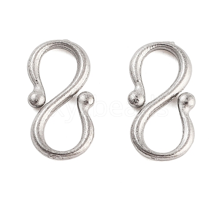 Non-Tarnish 304 Stainless Steel S-Hook Clasps STAS-L082-001P-01-1