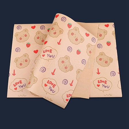 50Pcs Greaseproof Wrapping Paper PW-WG0C835-04-1