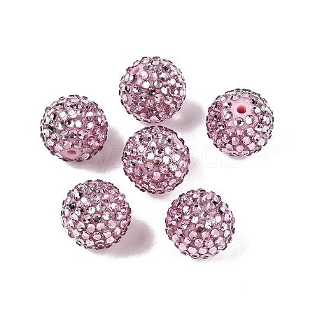 Transparent Resin Rhinestone Graduated Beads RESI-S314-18x20-09-1