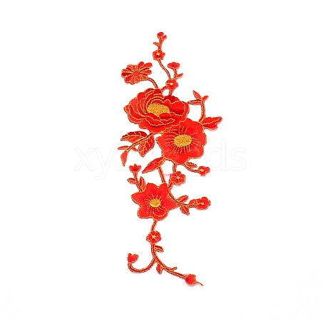 Rose Flower Embroidery Costume Accessories DIY-WH0260-21B-1