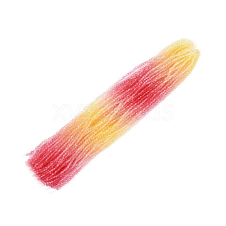 Gradient Color Baking Painted Glass Bead Strands DGLA-A039-T6mm-A02-1