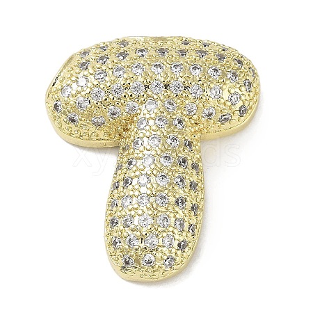 Rack Plating Brass Micro Pave Clear Cubic Zirconia Pendants KK-R163-05T-G-1