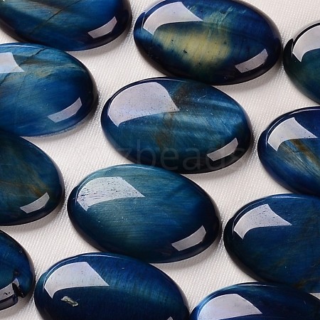 Dyed Natural Tiger Eye Gemstone Oval Cabochons G-J329-21-18x25mm-1