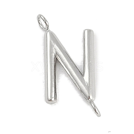 304 Stainless Steel Letter Connector Charms STAS-M108-01P-14-1