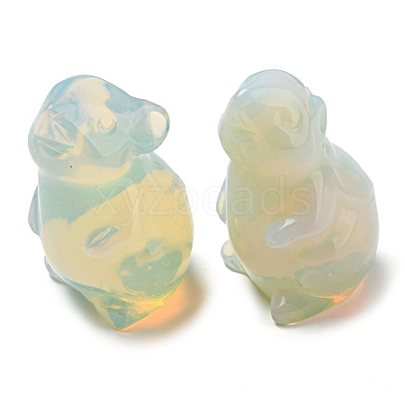 Opalite Carved Mouse Figurines DJEW-D012-02E-1