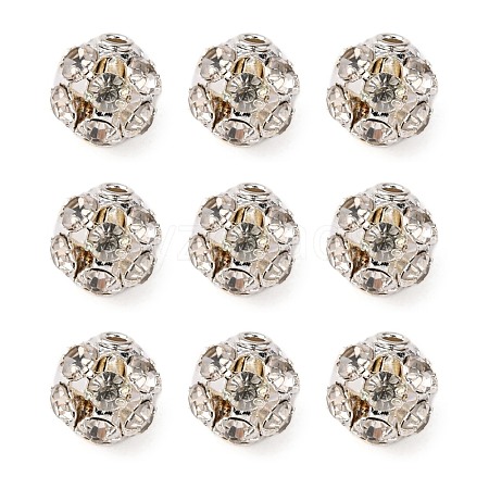 Brass Rhinestone Beads RB-H034-4-1