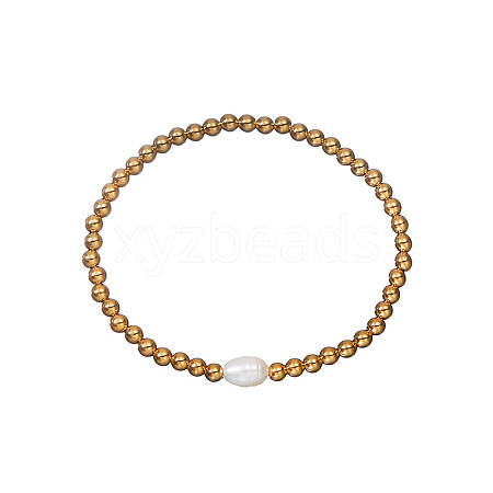 304 Stainless Steel Beads Stretch Bracelets for Women XK2251-2-1