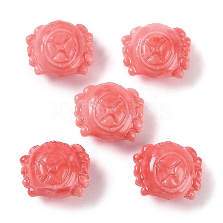 Synthetic Shell Dyed Carved Beads SHEL-H005-13-1